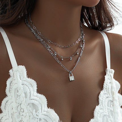 Link Chain Layered Necklace - FASHION SHEGOODS LLC