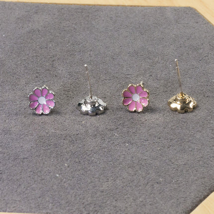 Butterfly flower stud earrings set