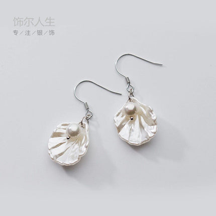 Romantic Hook Drop Pearl Shell Earrings