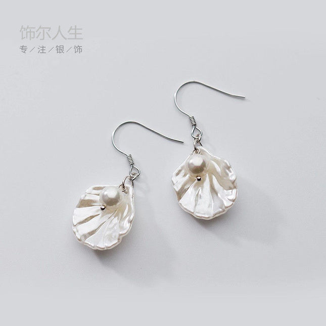 Romantic Hook Drop Pearl Shell Earrings
