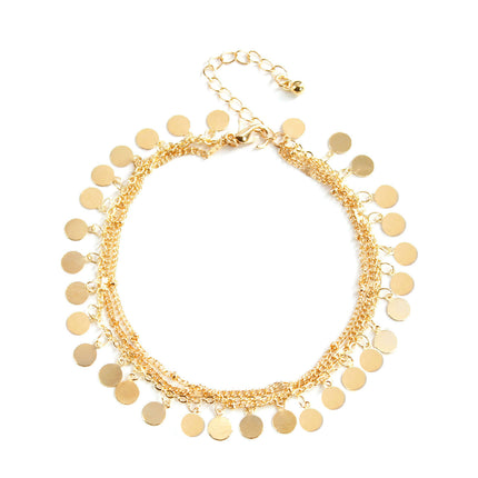 Disc Tassel Bling Anklets Chain for Women