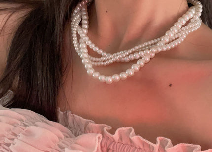 Pearls Jewelry Multilayer Pearl Necklace for Women