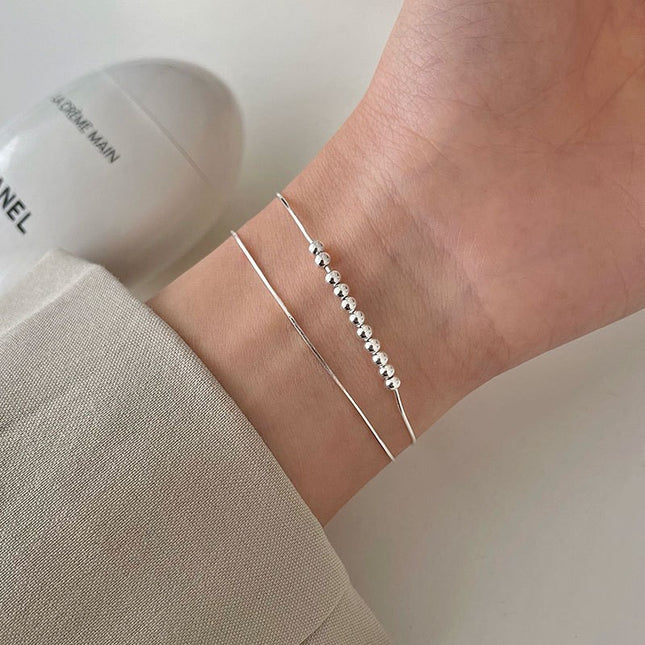 Double layer Snake Bone Chain Bracelet