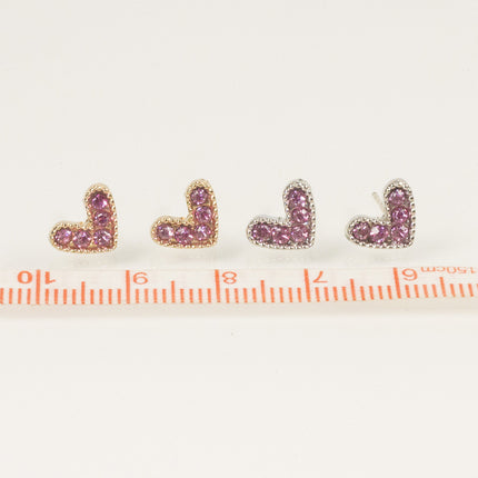 Love Heart Charm Small Stud Earrings