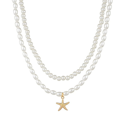Ocean Jewelry Starfish Pendant Necklaces - FASHION SHEGOODS LLC