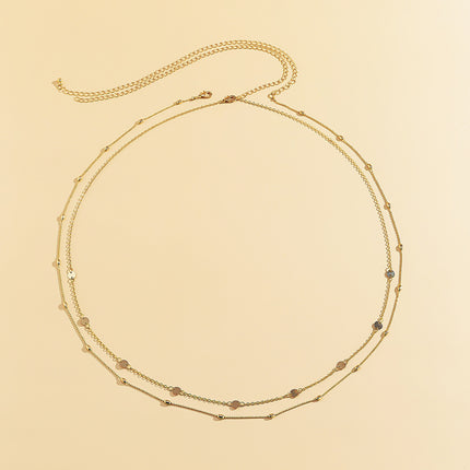 Popular Design Sexy Vintage Double-Deck Summer Beach Metal Waist Chain