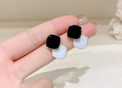 Sweet Square Enamel Earrings for Women