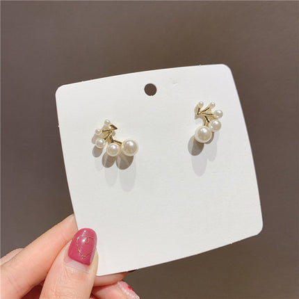 ong Drop Earrings White Pearl Branch Earrings for Women - FASHION SHEGOODS LLC