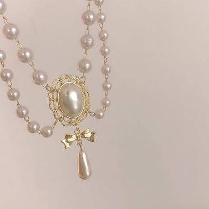 Multi Layer Pearls Necklace Women Choker Necklace - FASHION SHEGOODS LLC