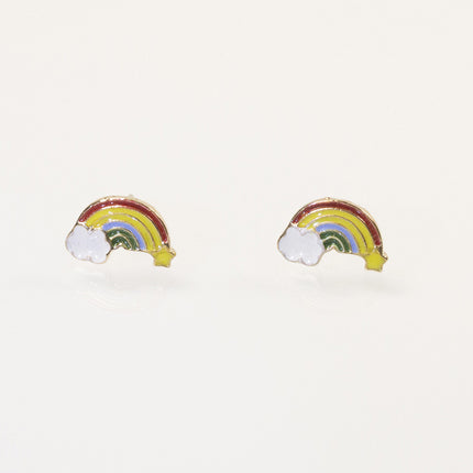 Rainbow Clouds Earring