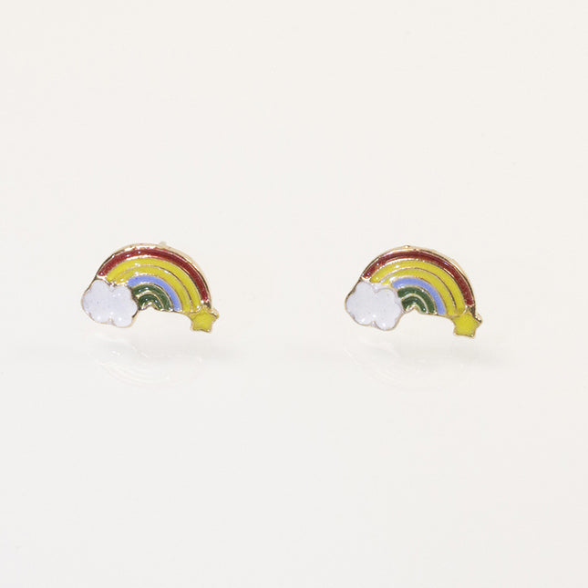 Rainbow Clouds Earring