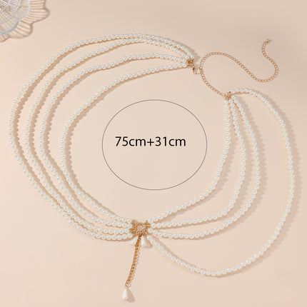 Multi-Layer Pearl Belt New Bead Skirt Chain