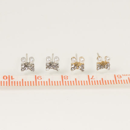Sweet Crystal Pearl Studs Earring