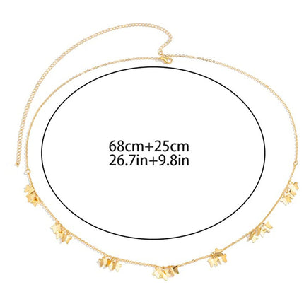 Multi-Layer Butterfly Tassel Charms Waist Chain