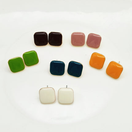 Geometric Simple Square Earrings - FASHION SHEGOODS LLC