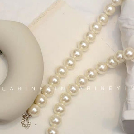 Boho Exaggerate Imitation Pearl Beaded Necklace