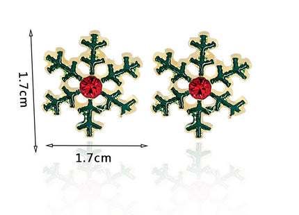 Christmas Enamel Snowflake Earring