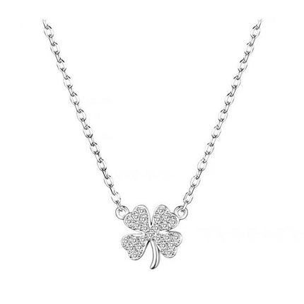 Stone Four-leaf Clover Necklace