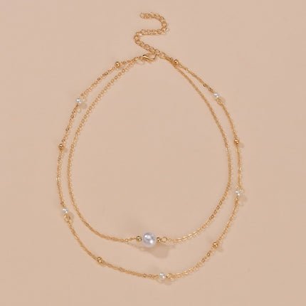 Double Layer Pearl Necklaces