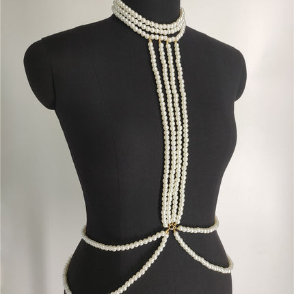 Sexy Bikini Pearl Chest Chain