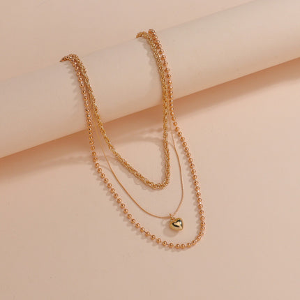Multi Layer Heart Necklace for Women - FASHION SHEGOODS LLC