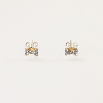 Sweet Crystal Pearl Studs Earring