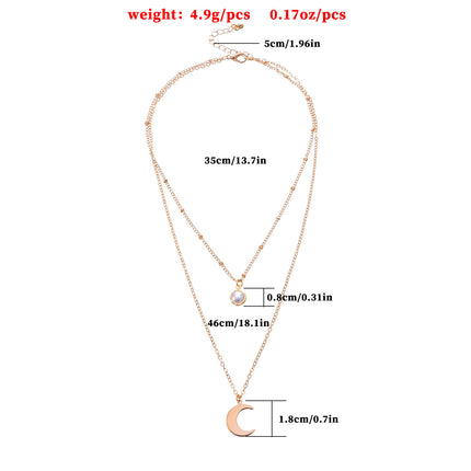 Moon Pearl Pendant Necklaces