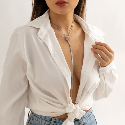 Sexy Punk Hip Hop Snake Bone Chain Long Tassel Sweater Chain Necklaces