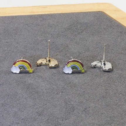 Rainbow Clouds Earring
