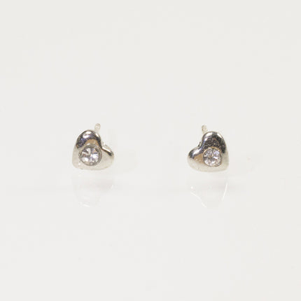 Rhinestone Heart Stud Earring