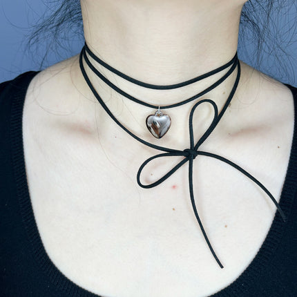 Vintage Women Heart Choker Necklace