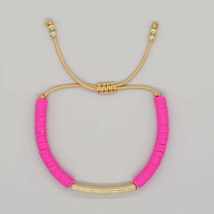 Polymer Clay Beads Bracelet Stretch Rope
