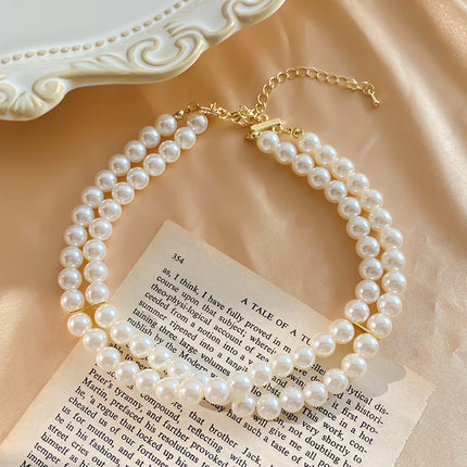 Handmade Artificial Pearl Beaded Necklace - FASHION SHEGOODS LLC
