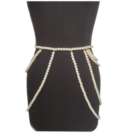 Multi-Layer Pearl Belt New Bead Skirt Chain
