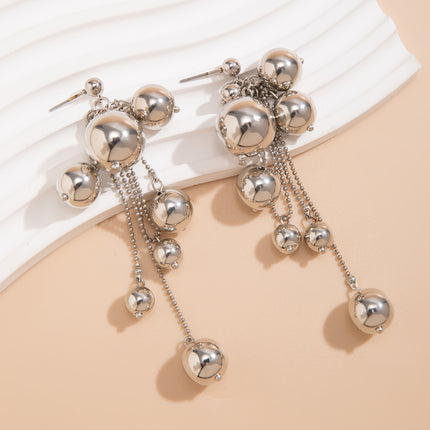 Elegant Ball Pearl Tassel Earrings for Women