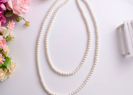 Exaggeration Statement Fashion Long Imitation Pearl Beads Necklace