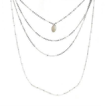 Link Chain Multi Layer Tassel Girls Pendant Necklace - FASHION SHEGOODS LLC