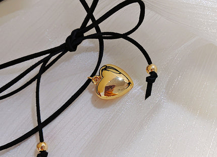 Goth Love Heart Pendant Necklace for Women
