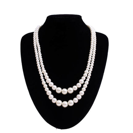 Multi-Layer Pearl Statement Bridal Choker Necklace for Wedding Party Jewelry - FASHION SHEGOODS LLC