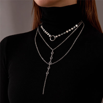 Long Y-shaped Multilayer Necklace Sexy Pendant Necklace - FASHION SHEGOODS LLC