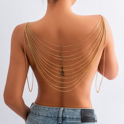 Multi-layer Shoulder Vest Chain Body Jewelry Chest Brass Chain