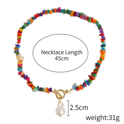 Natural Stone Bead Necklace
