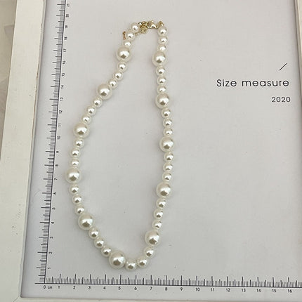 Chain Handmade White Multi-Layer Pearl Wedding Necklace
