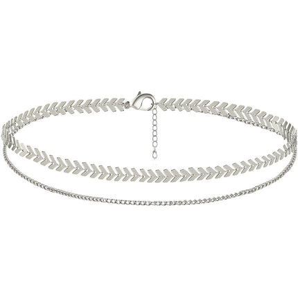 Metal Thick Chain Double Ankle Bracelet for Women