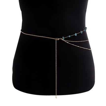 Waist Beads Belly Body Chain Double Layer Rhinestone Chain Jewelry