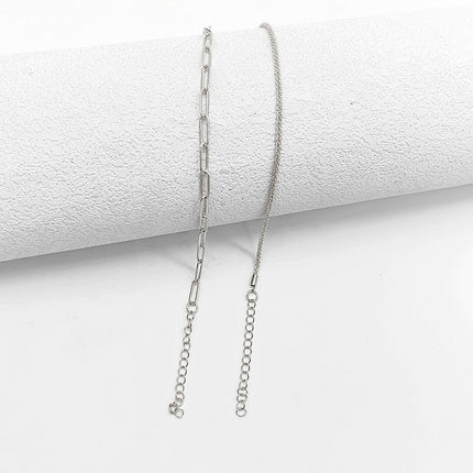 Layered Paperclip Chain Bracelets