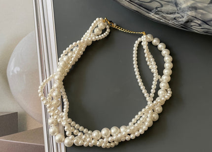 Simple Dainty Pearl Choker Necklaces for Women Trendy