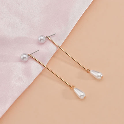 Imitation Pearl Tassel Earrings