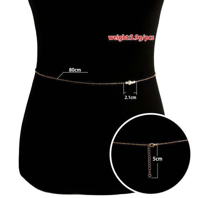 Plain Pearl Belly Chain