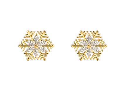 Snowflake Rhinestone Stud Earring